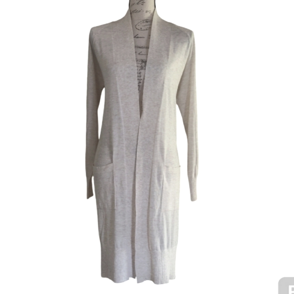 NWOT Beige Wool Blend Cardigan.